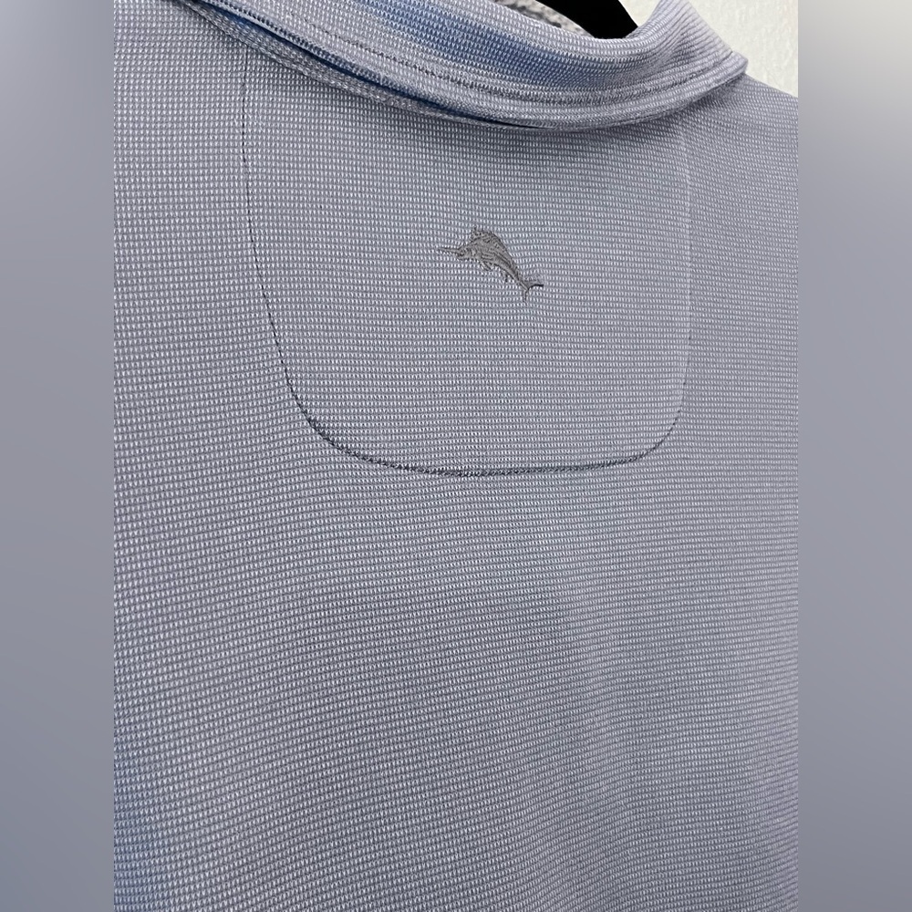 Tommy Bahama Polo Mens XL TG Gray Golf Stretch Short Sleeve Casual Shirt - Picture 8 of 9